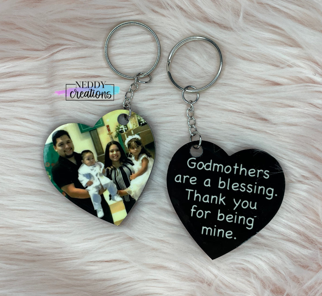 Double Sided Custom Photo Keychain