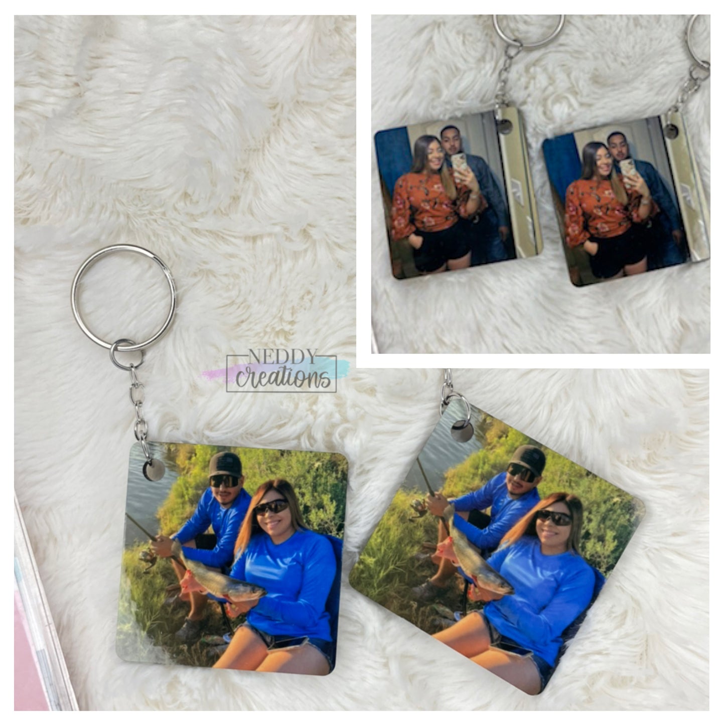 Double Sided Custom Photo Keychain
