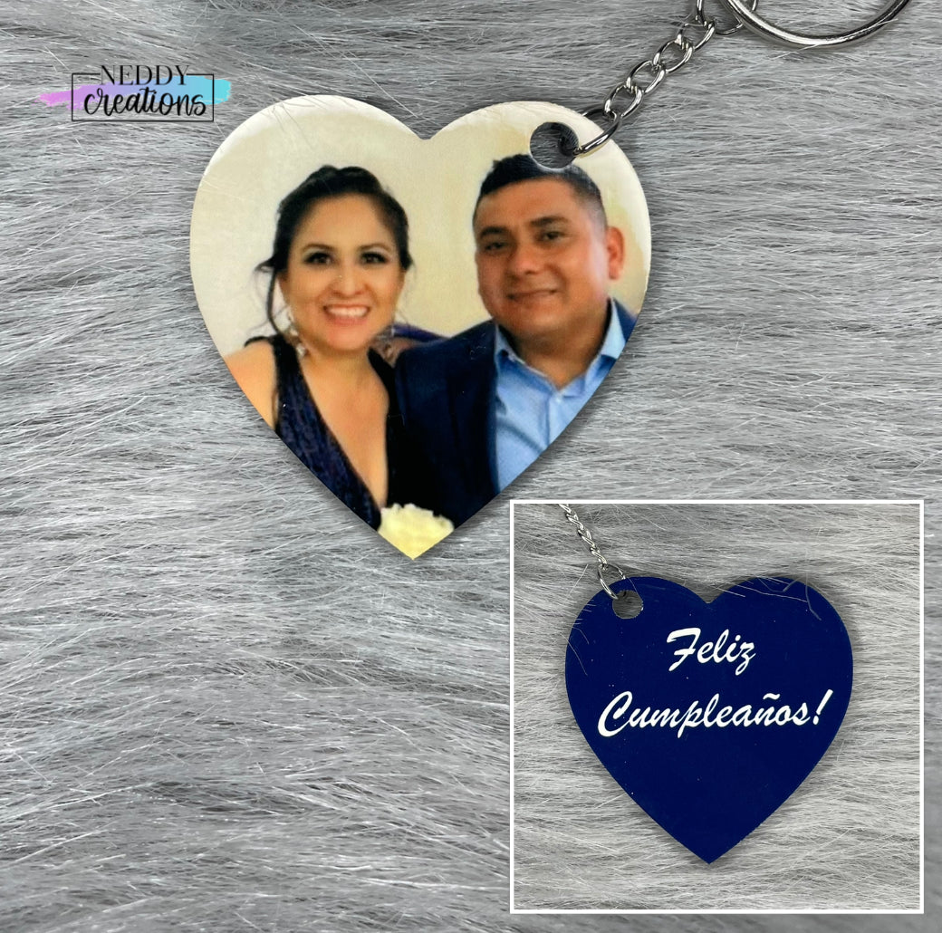 Double Sided Custom Photo Keychain