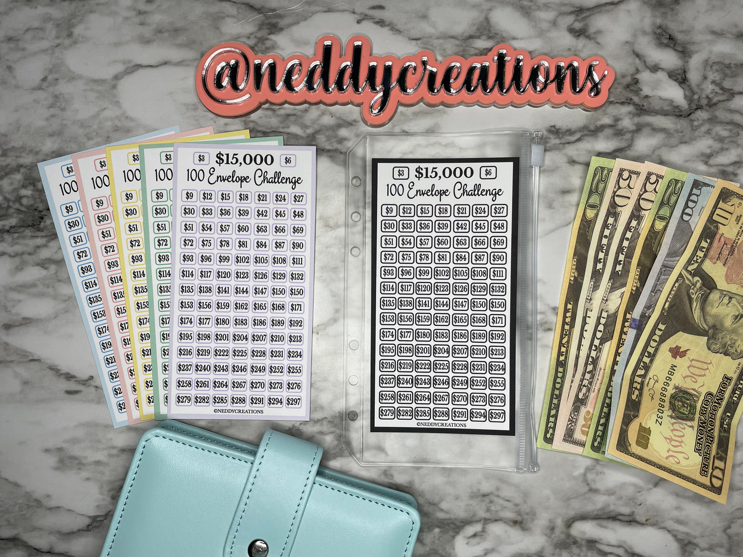 100 Envelope Savings Challenge 15K
