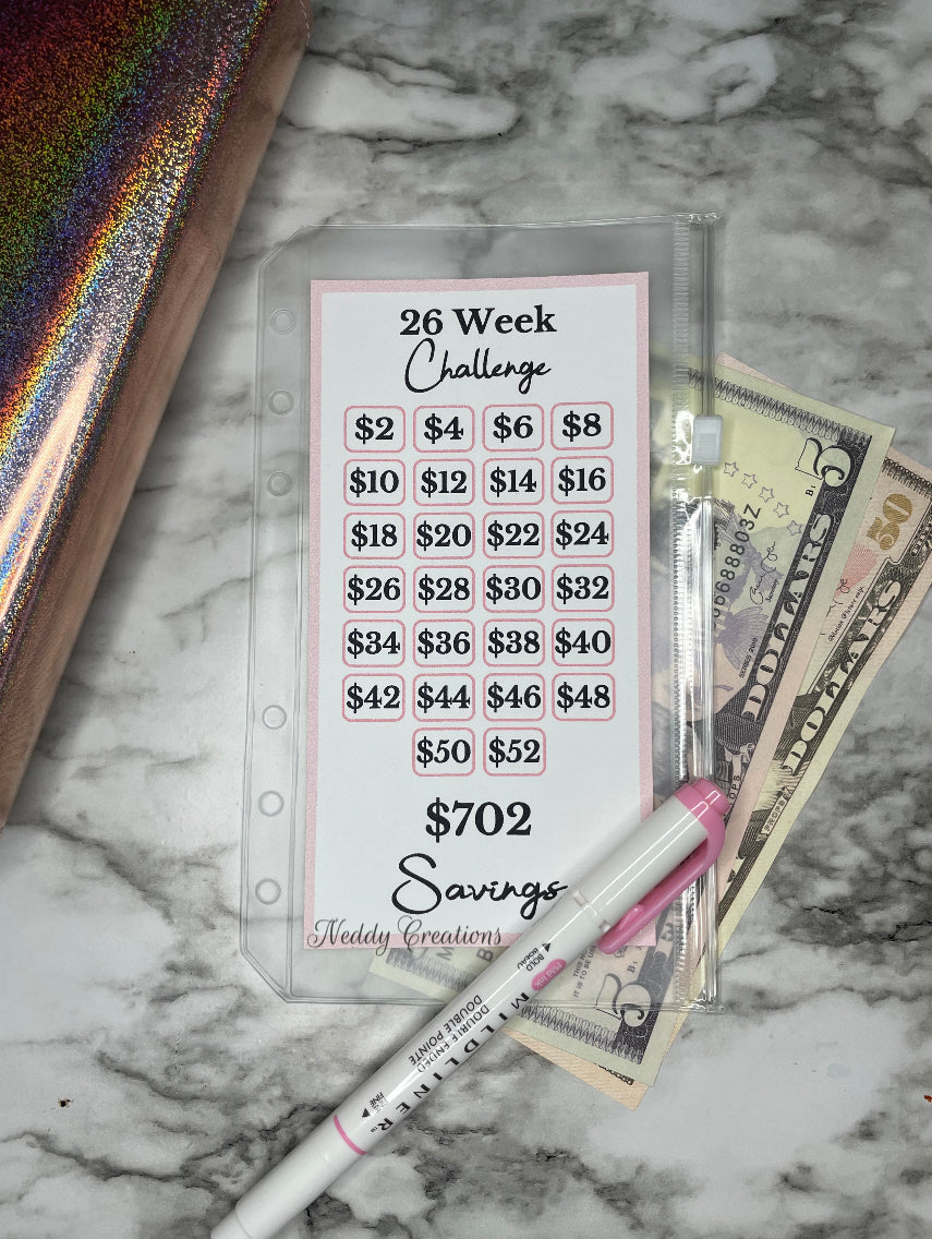 26 Weeks Savings Challenge $702